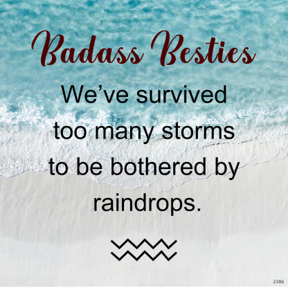 For Besties- S925 We’ve Survived Too Many Storms Diamond Ring