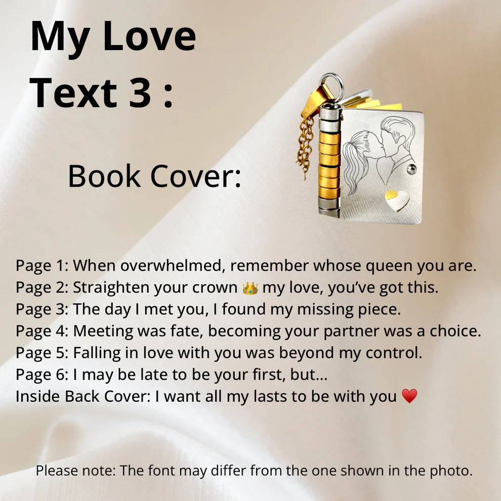 For Love Book Necklace