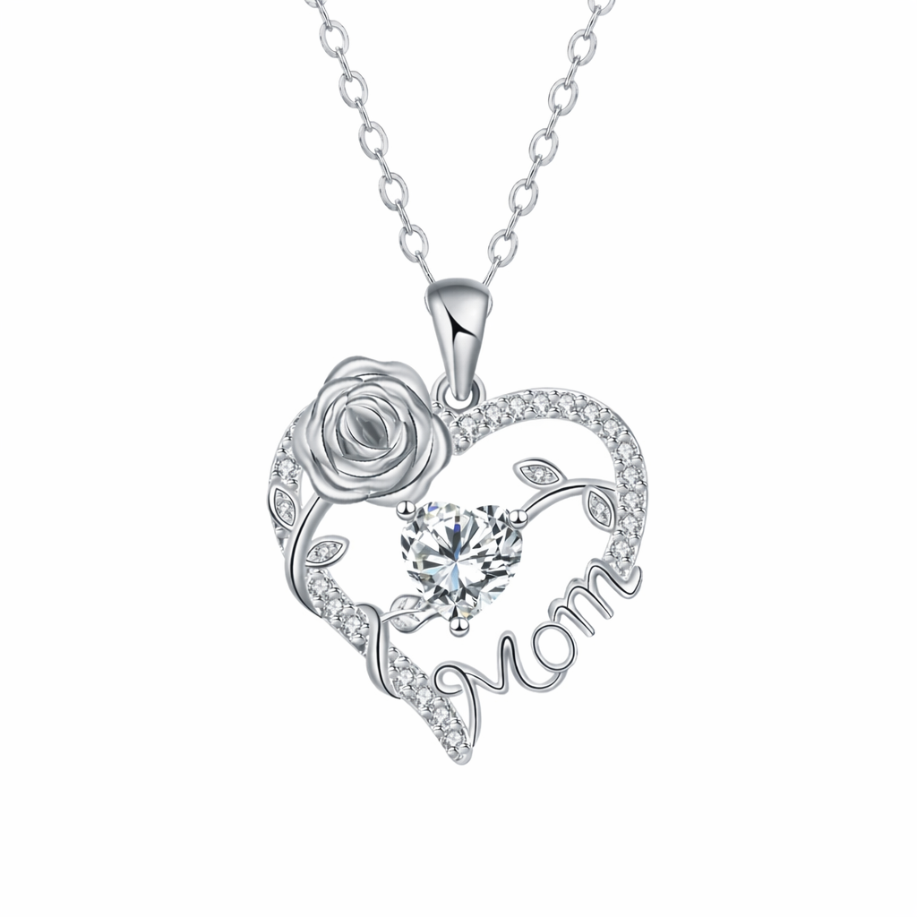 Custom Mother's Birthstone Heart Necklace