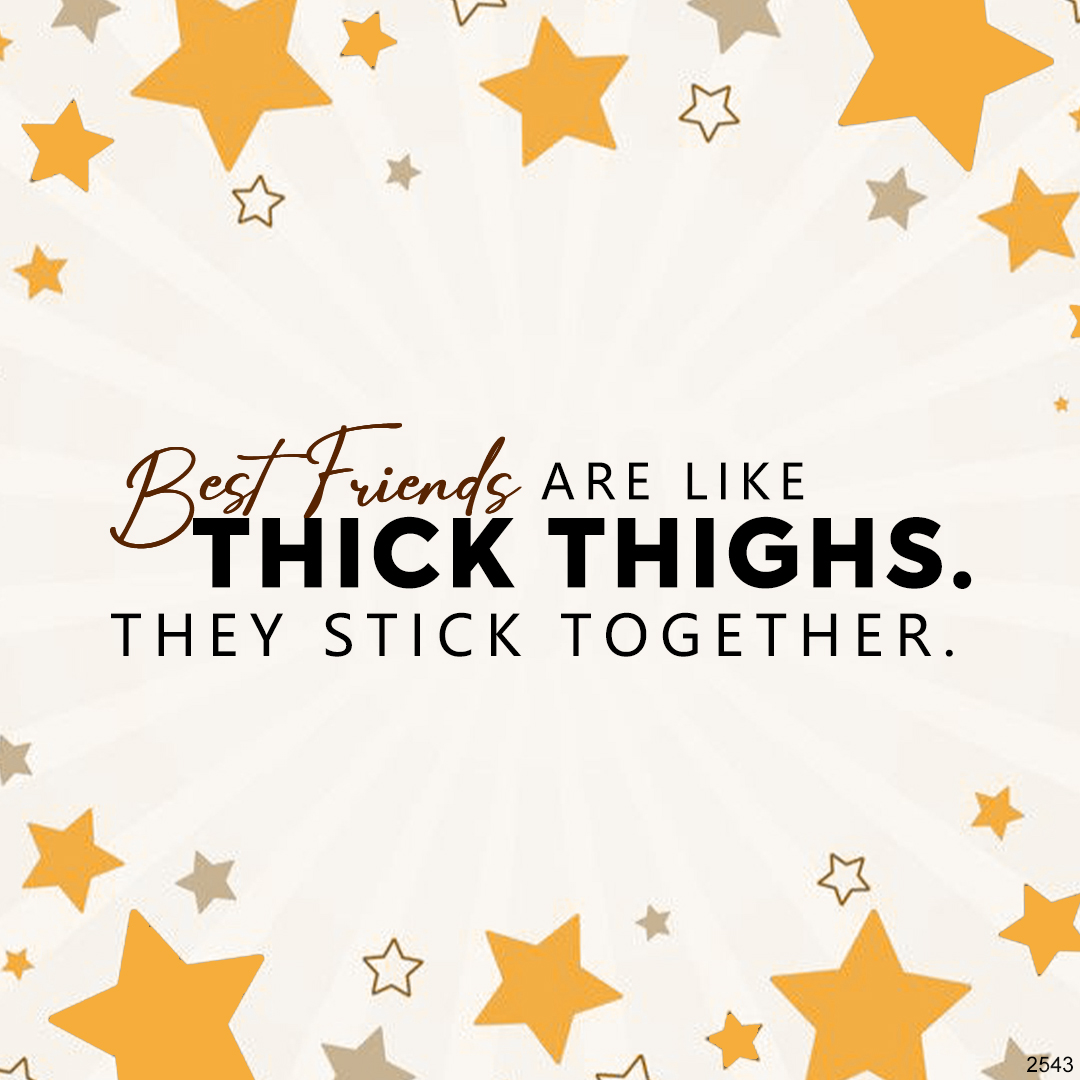 For Friend - Best friends are like thick thighs they stick together Stars Necklace