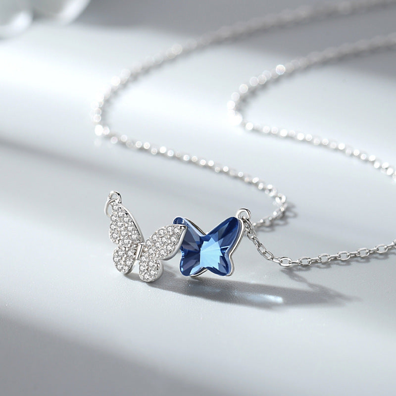 All You Have To Do Is Fly Blue Butterfly Crystal Bracelet