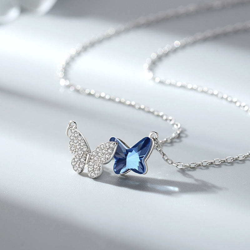 All You Have To Do Is Fly Blue Butterfly Crystal Bracelet