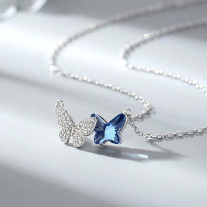 All You Have To Do Is Fly Blue Butterfly Crystal Bracelet