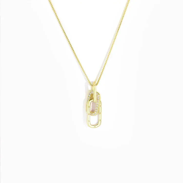 S925 Mother & Daughter Forever Linked Together Necklace - Silver