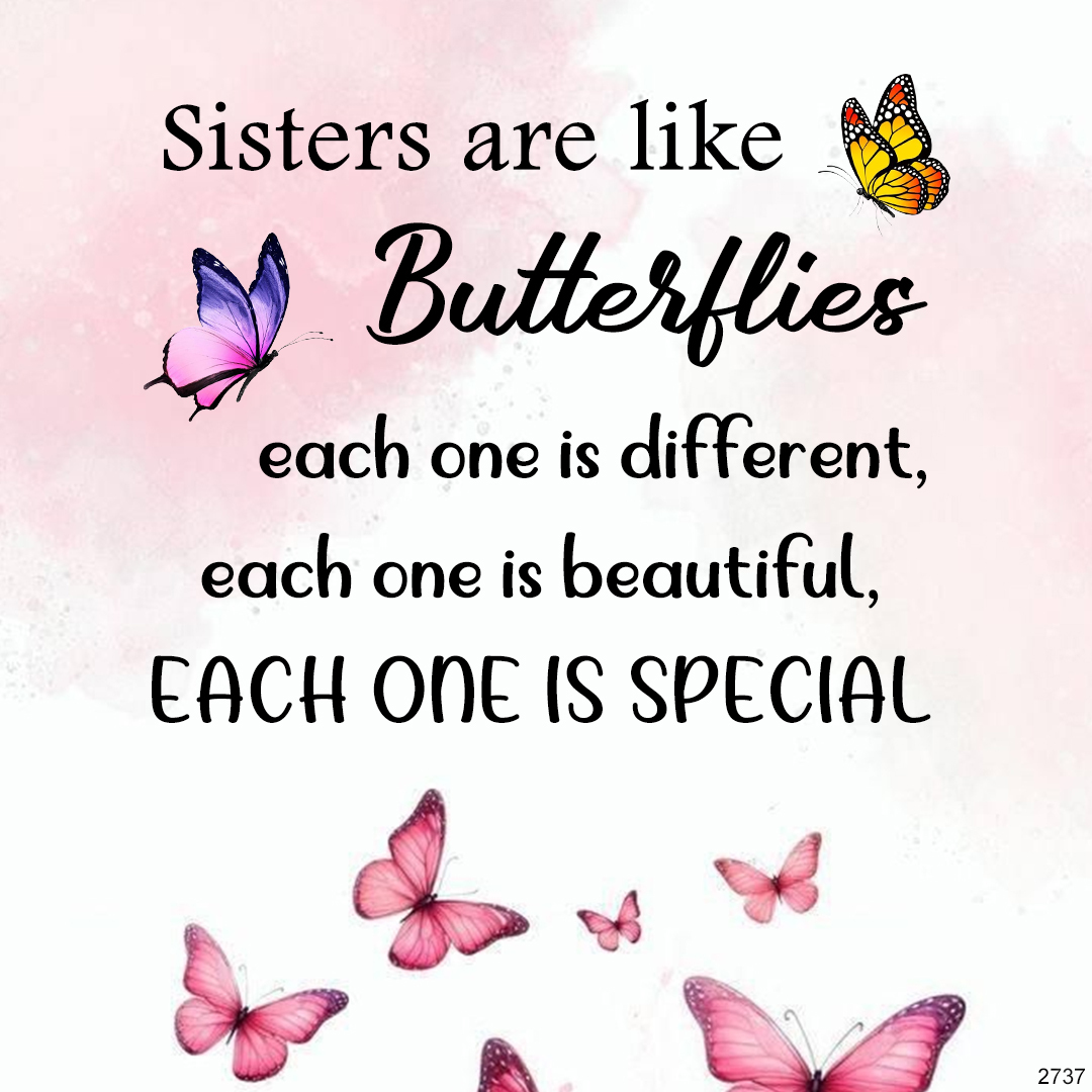 Personalized Sisters are like butterflies birthstones Bracelet