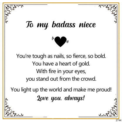 For Niece- You light up the world and make me proud Beaded Bracelet