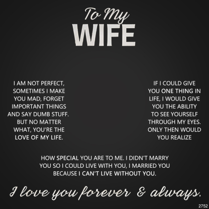 For Wife - I Love You Forever & Always Customized Double Birthstones & Names Necklace