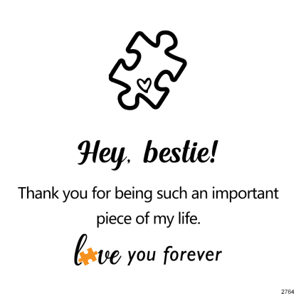For bestie - Thank you for being such an important piece of my life puzzle bracelet
