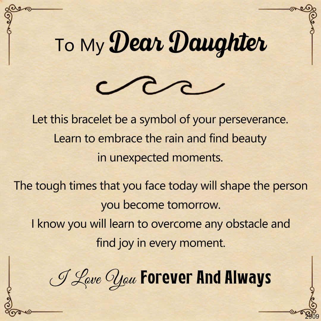 For Daughter - I Love You Forever And Always Wave Beads Bracelet