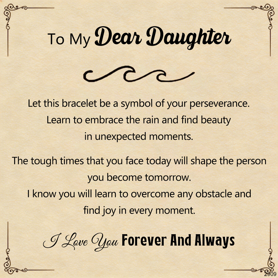 For Daughter - I Love You Forever And Always Wave Beads Bracelet
