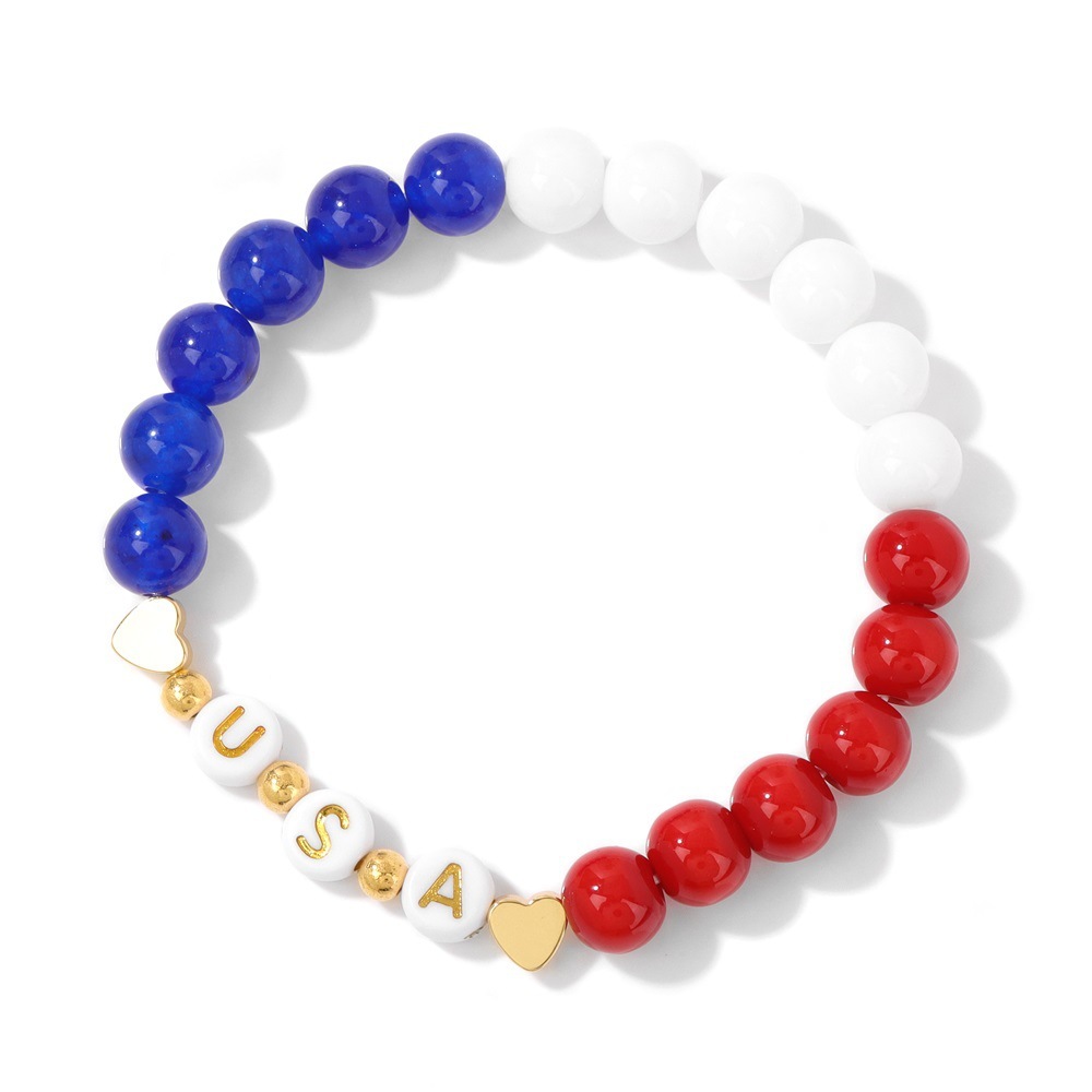 USA Letter Beads Bracelet