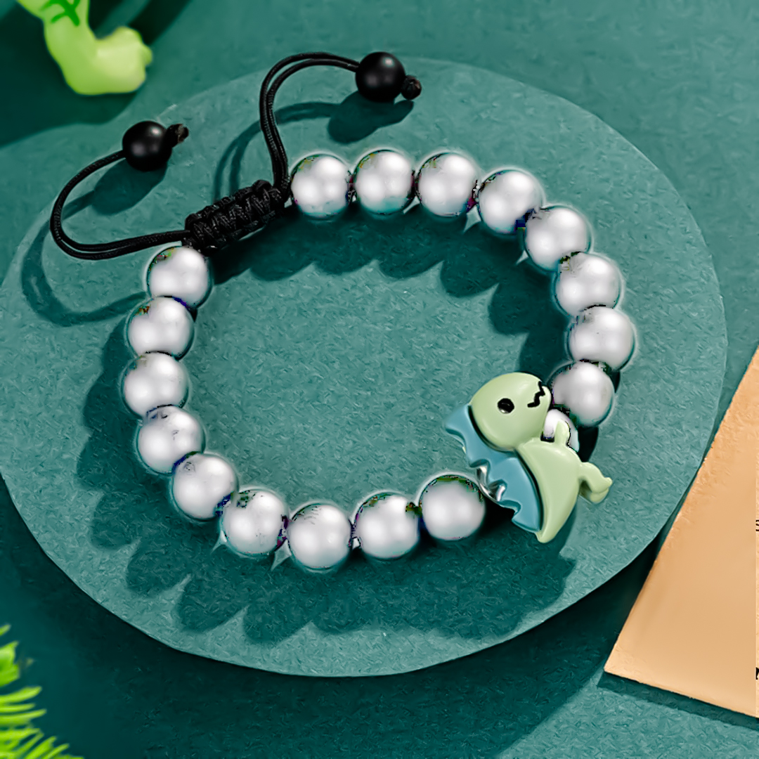 For Granddaughter- You are braver than you believe Dinosaur Bracelet