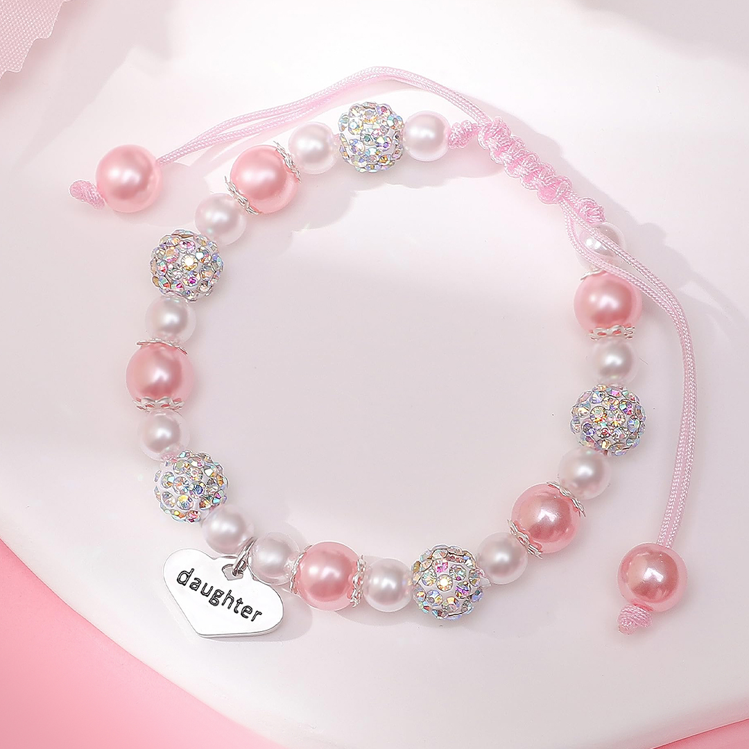 For Daughter- You Are My Most Beautiful Chapter Pendant Pearl Bracelet