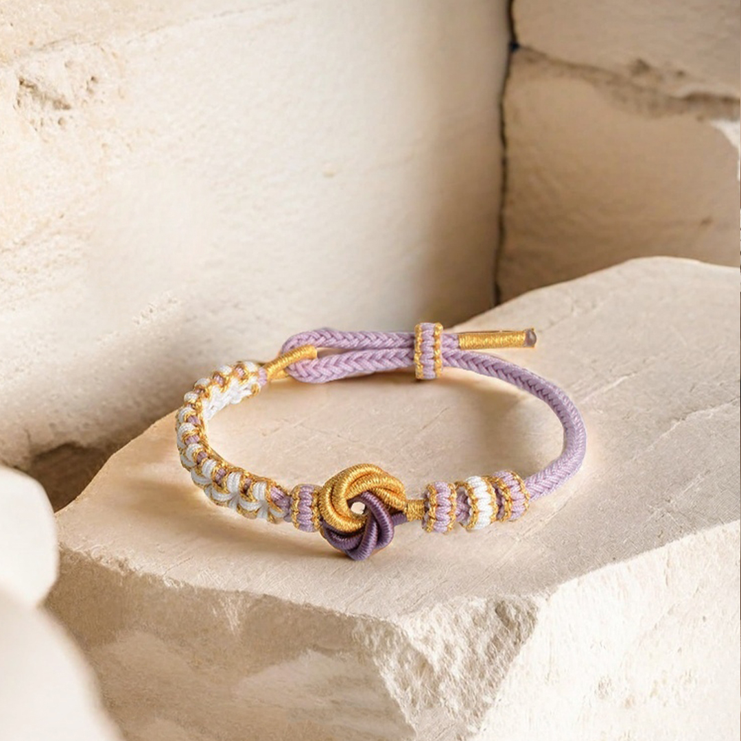 For Granddaughter Bracelet A Link That Can Never Be Undone Peach Blossom Knot Bracelet