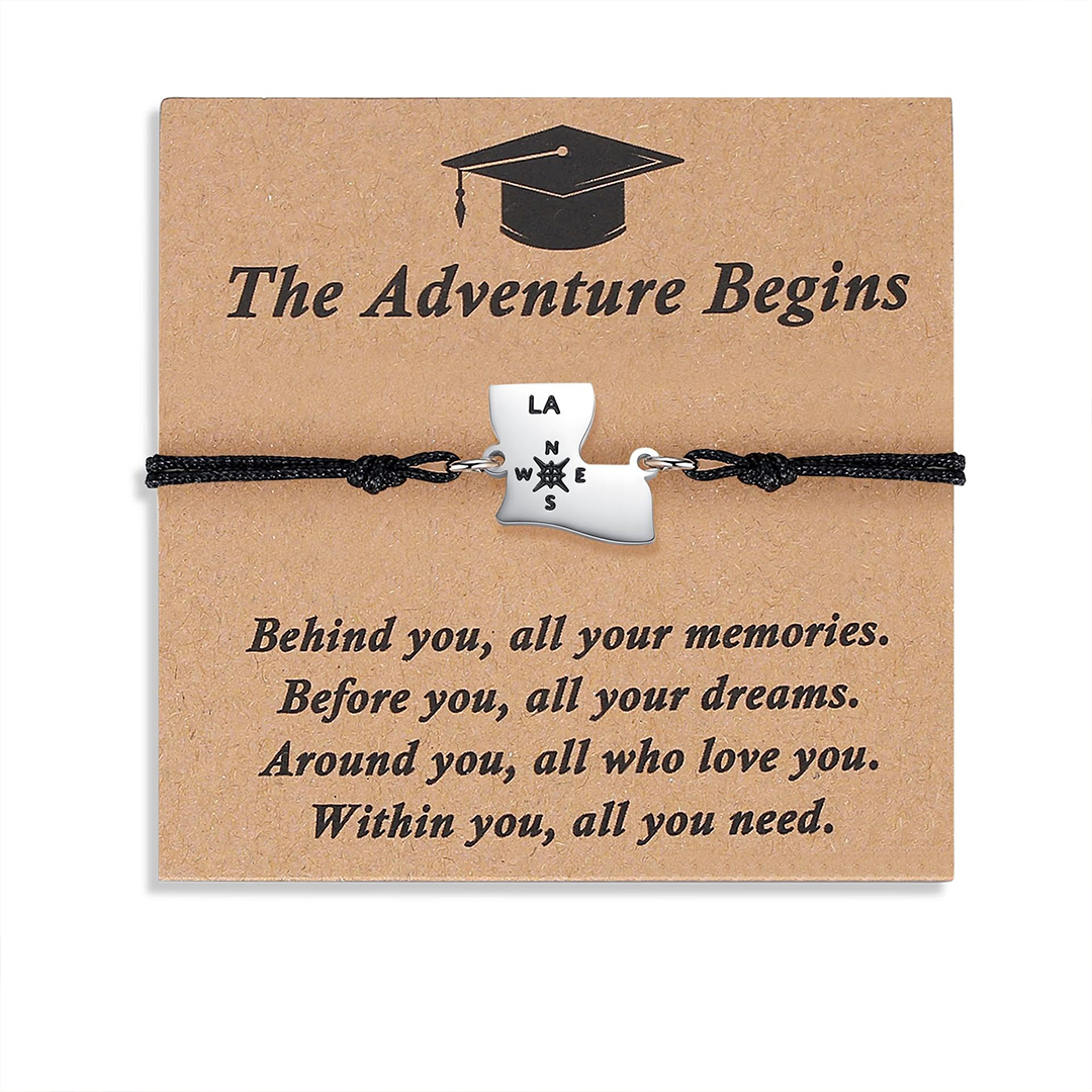 The Adventure Begins Map Bracelet
