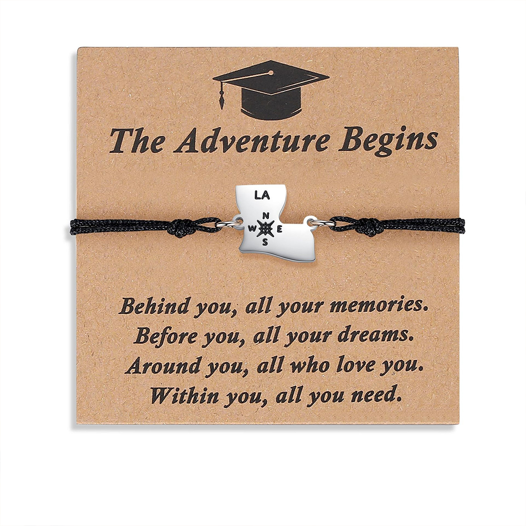 The Adventure Begins Map Bracelet