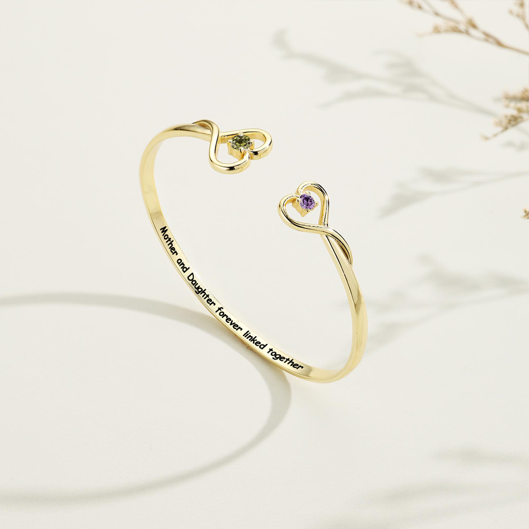 Customized Mother and Daughter Birthday Stone New Chapter Bracelet
