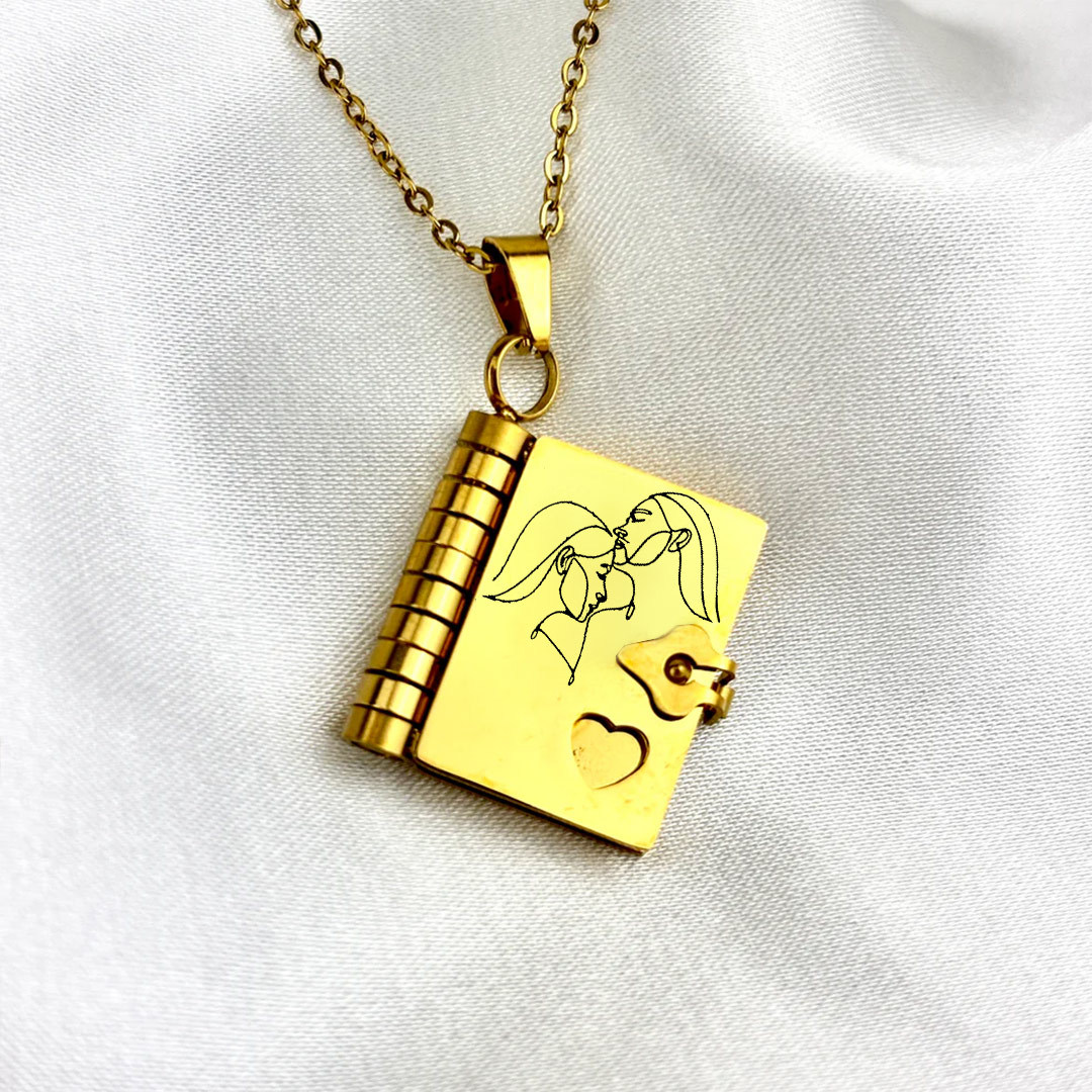 For Sisters- To My Mirror My Sister Book Necklace