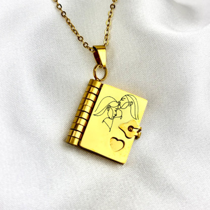 For Sisters- To My Mirror My Sister Book Necklace