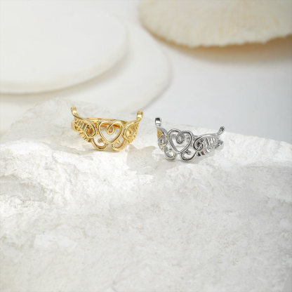 I Am Not A Widow Heart Wings Open Ring