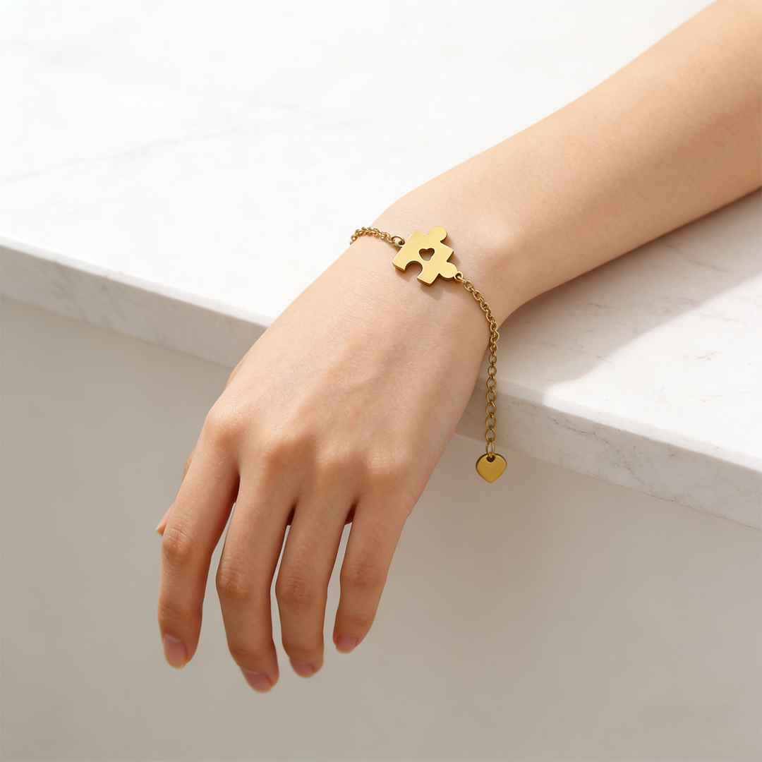 For bestie - Thank you for being such an important piece of my life puzzle bracelet