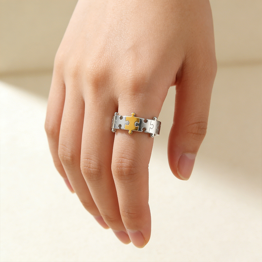 For friend- Thank you for being such an important piece of my life puzzle ring