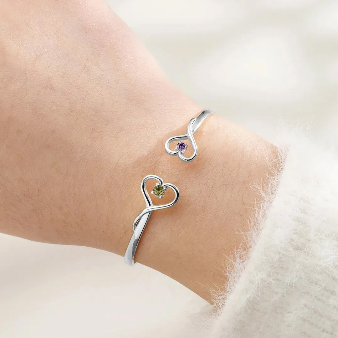 For Friends - Here's To Another Year Of Us Custom Birthstones Bracelet