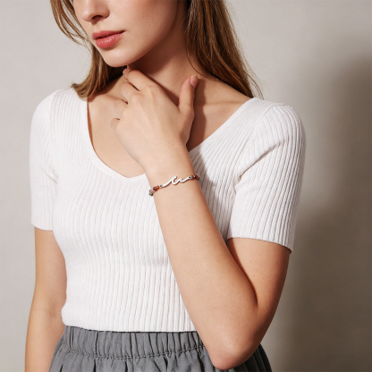 For Daughter - I Love You Forever And Always Wave Beads Bracelet