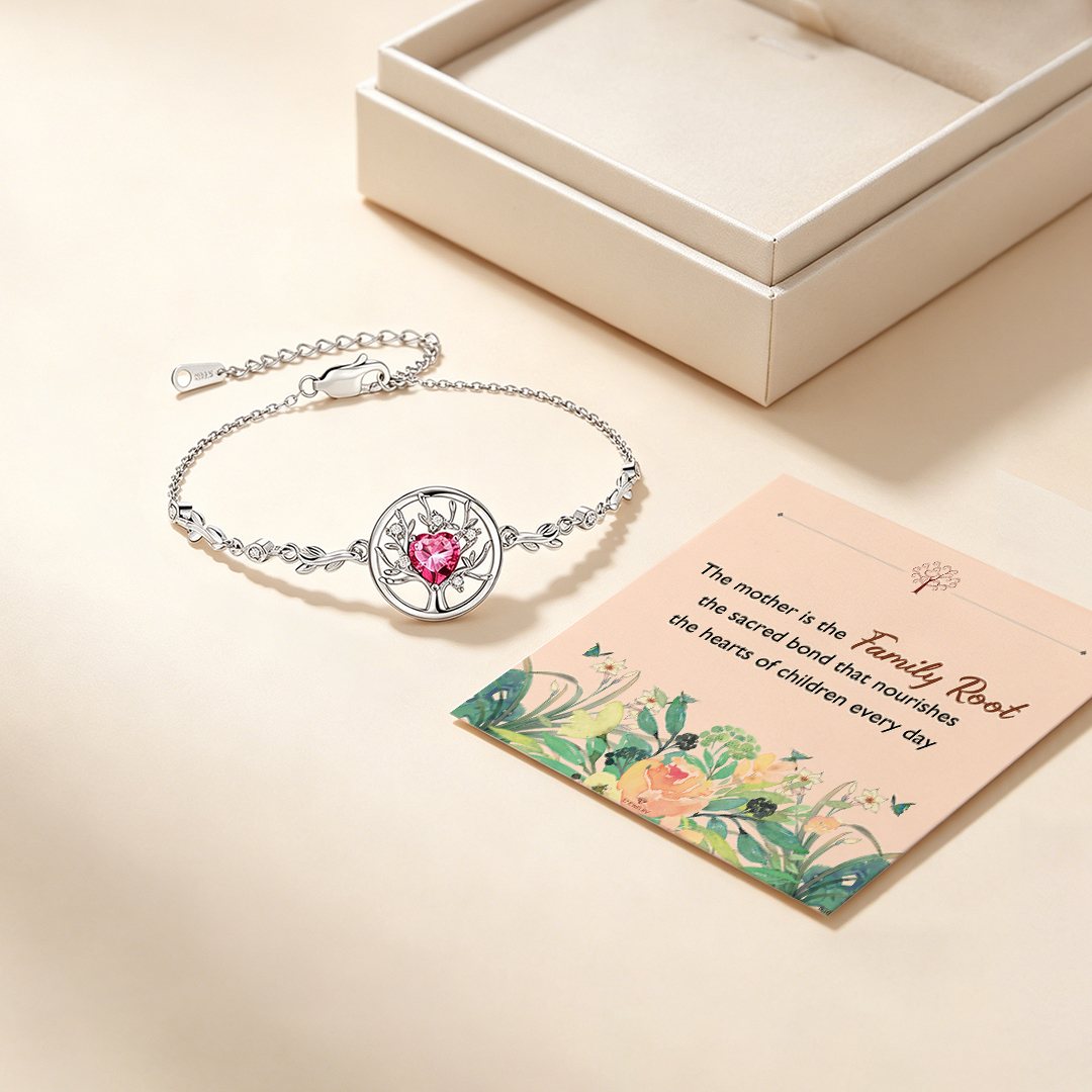  A mother is the family Root Custom Birthstone Bracelet