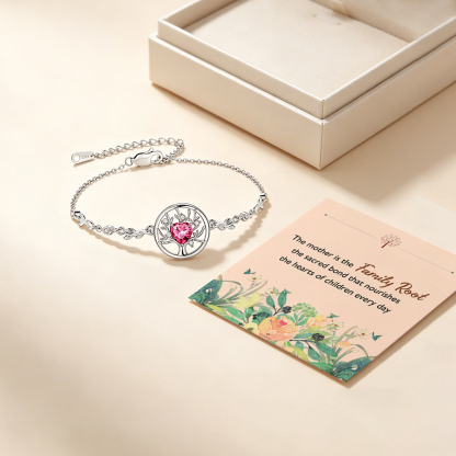  A mother is the family Root Custom Birthstone Bracelet
