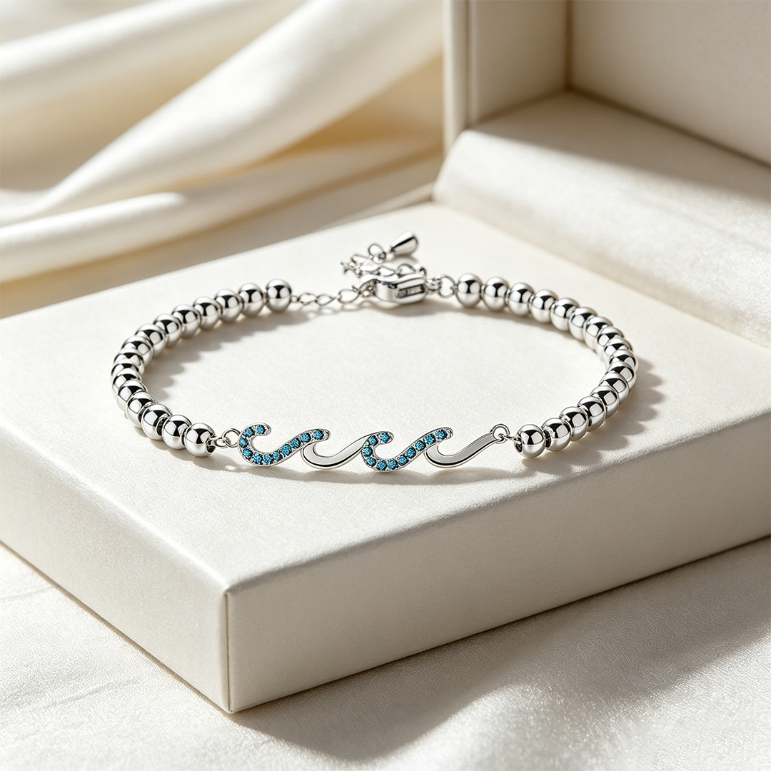 Love yourself every moment with this wave bracelet
