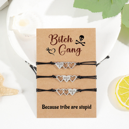 For Friend - Bitch Gang Heart Bracelet