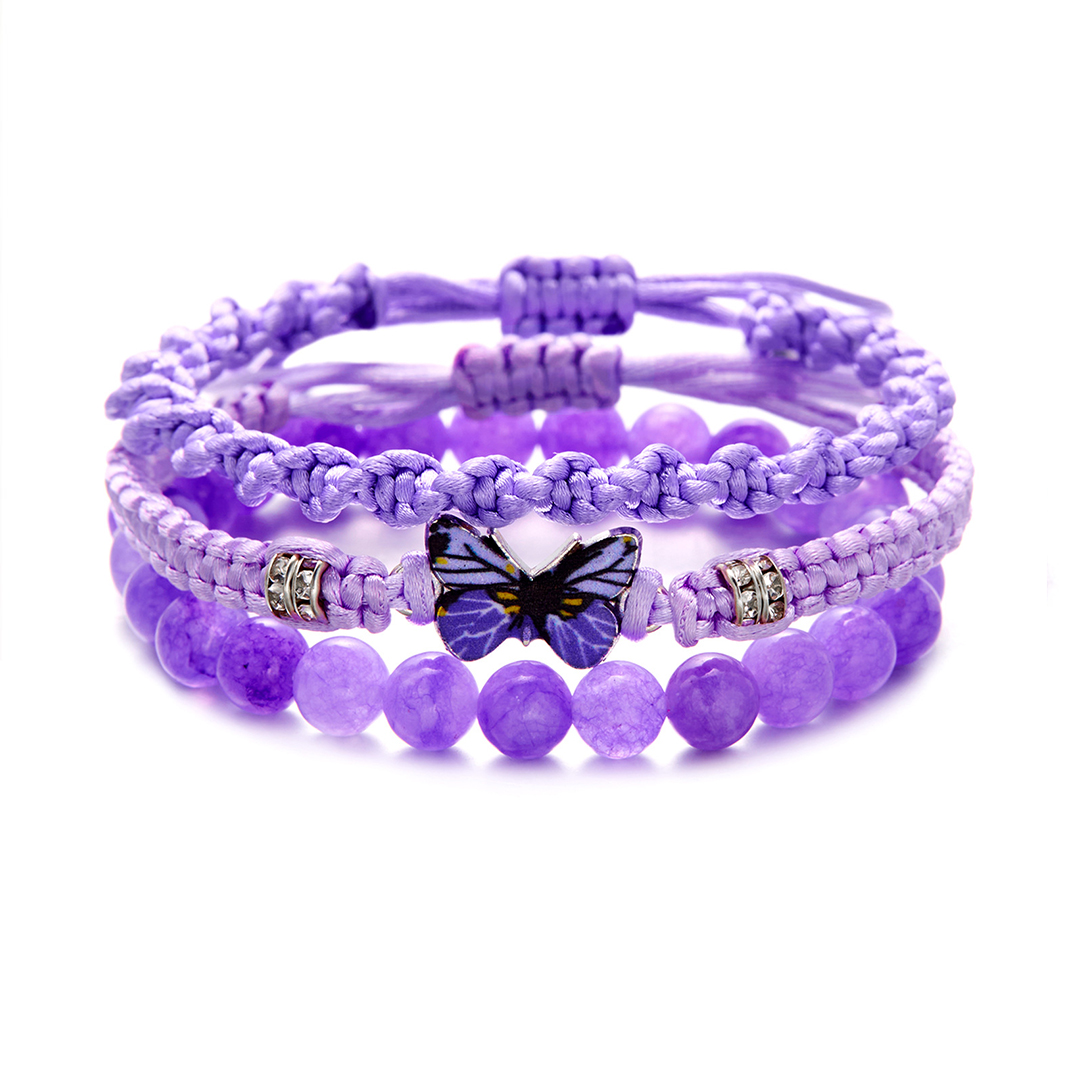 For Memorial - Those We Love Don’t Go Away Three-layered Butterfly Bracelet