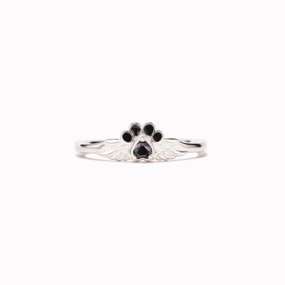 "Angel's Companion"-My Four Legged Angel Is Always Near By Paw Wing Ring