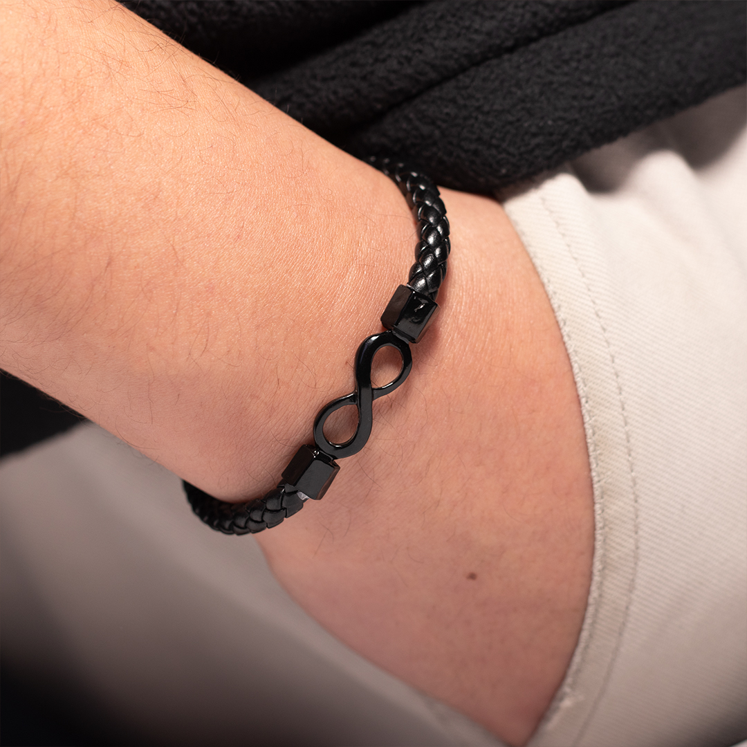 For Love - Never Forget That I Love You Ceramic Infinity Braided Bracelet