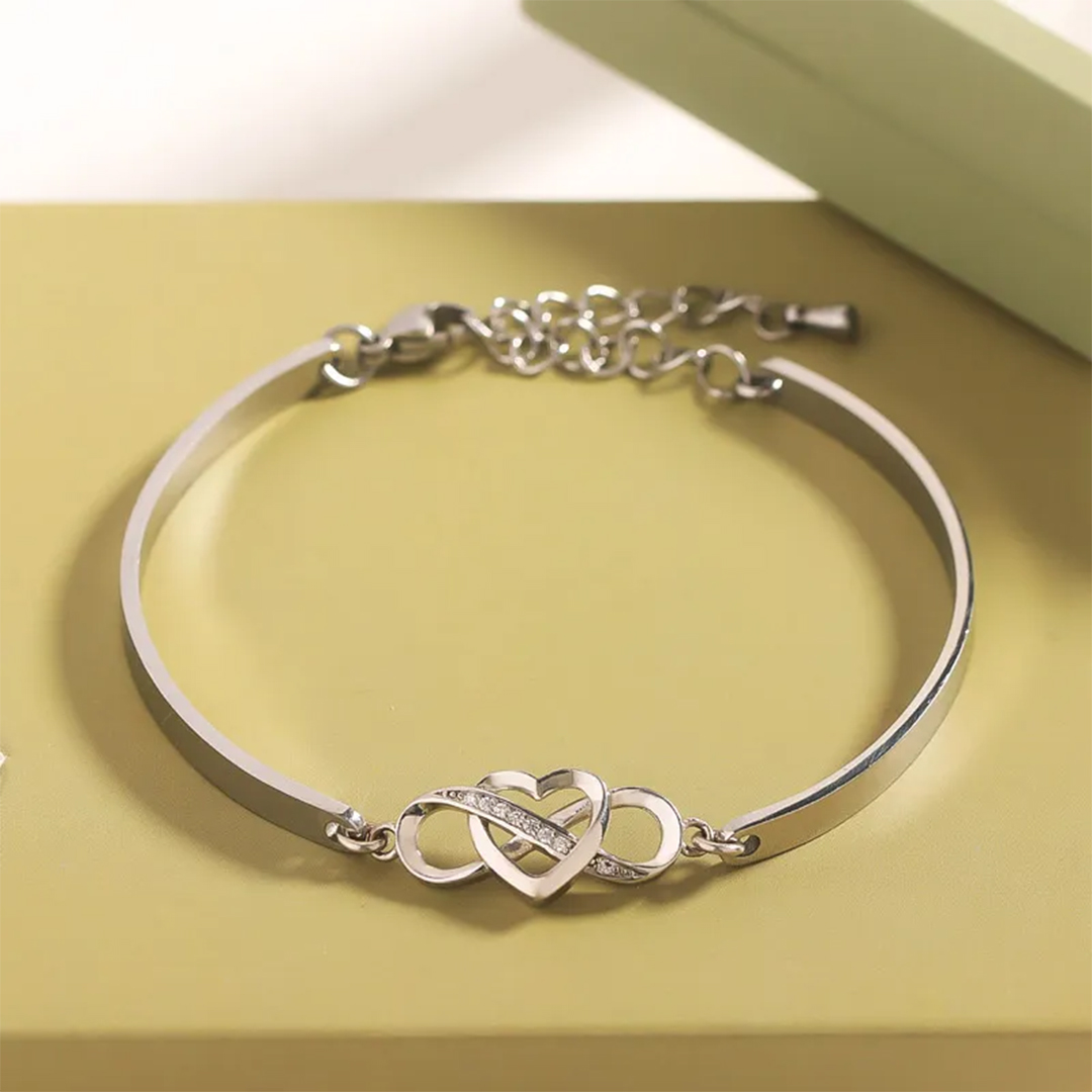 For Love - Forever & Always Yours Infinity Heart Bracelet