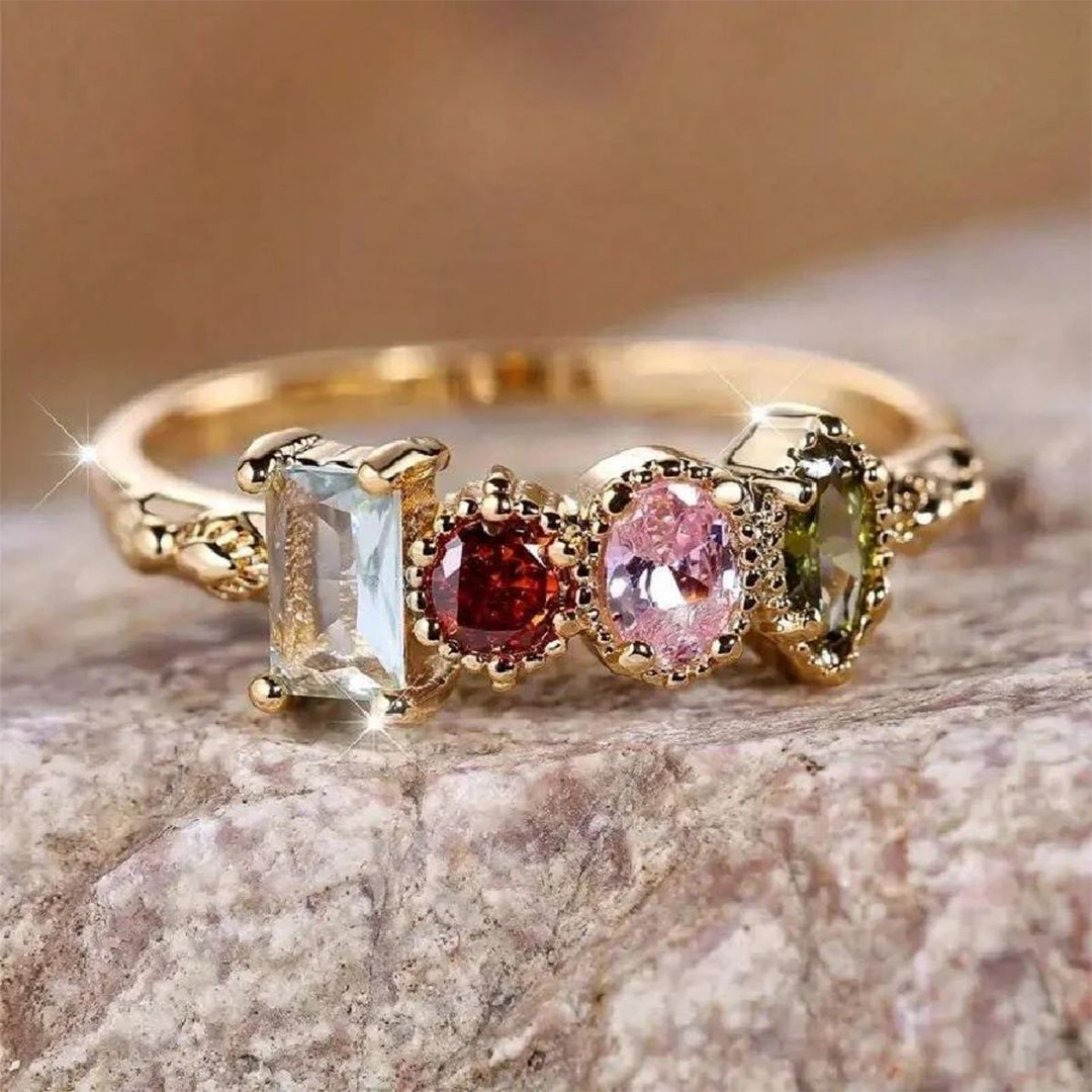 Personalized Multiple Stones Grandma Mom Family Ring