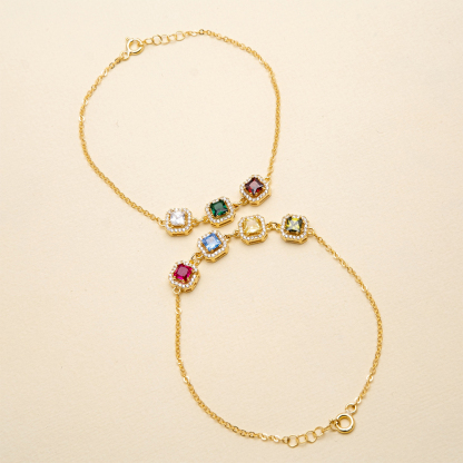 Grandma's/ Mama's tears of joy specialized with 1-10 kids birthstones Bracelet