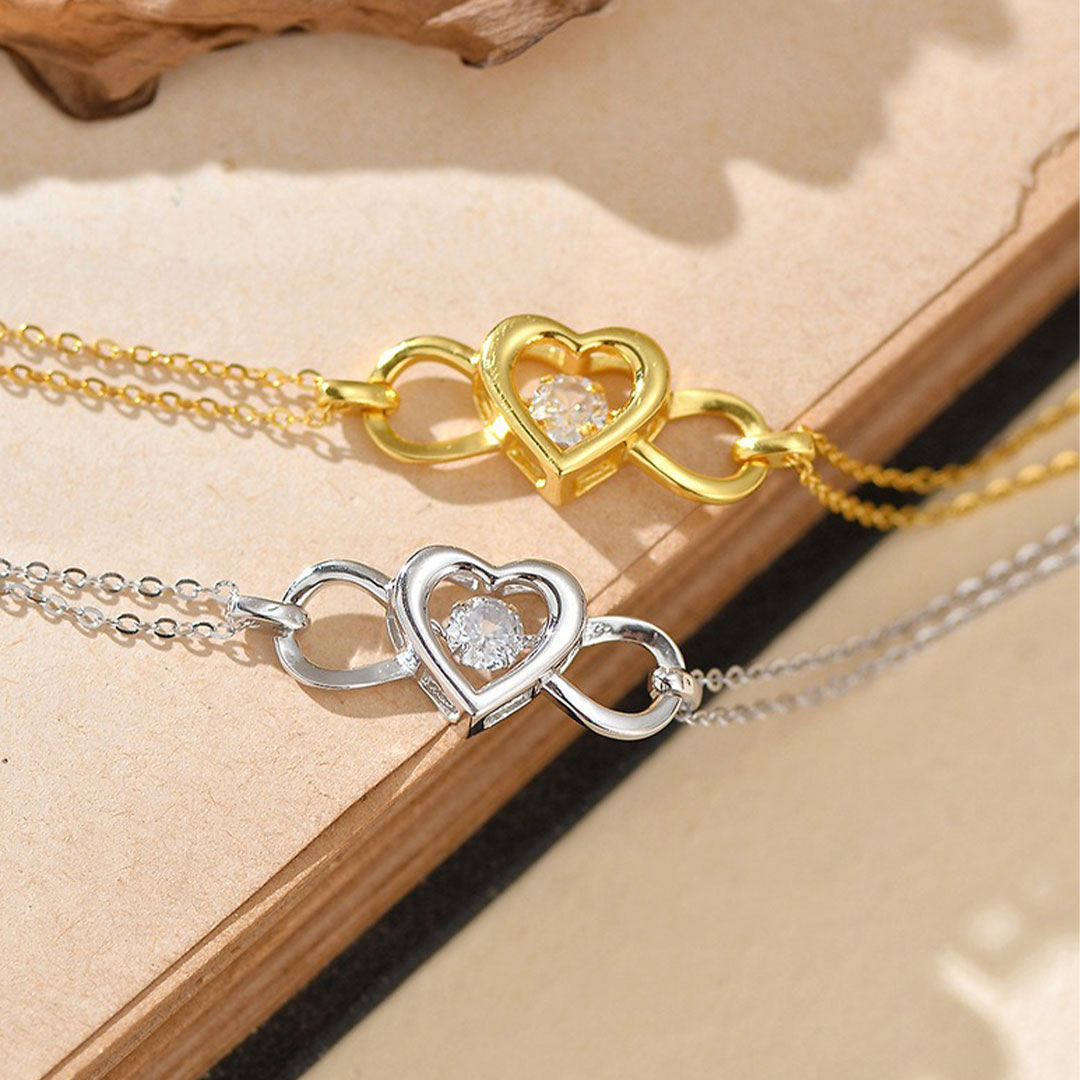 For Granddaughter - You Are The Most Beautiful Chapters Heart Infinity Bracelet