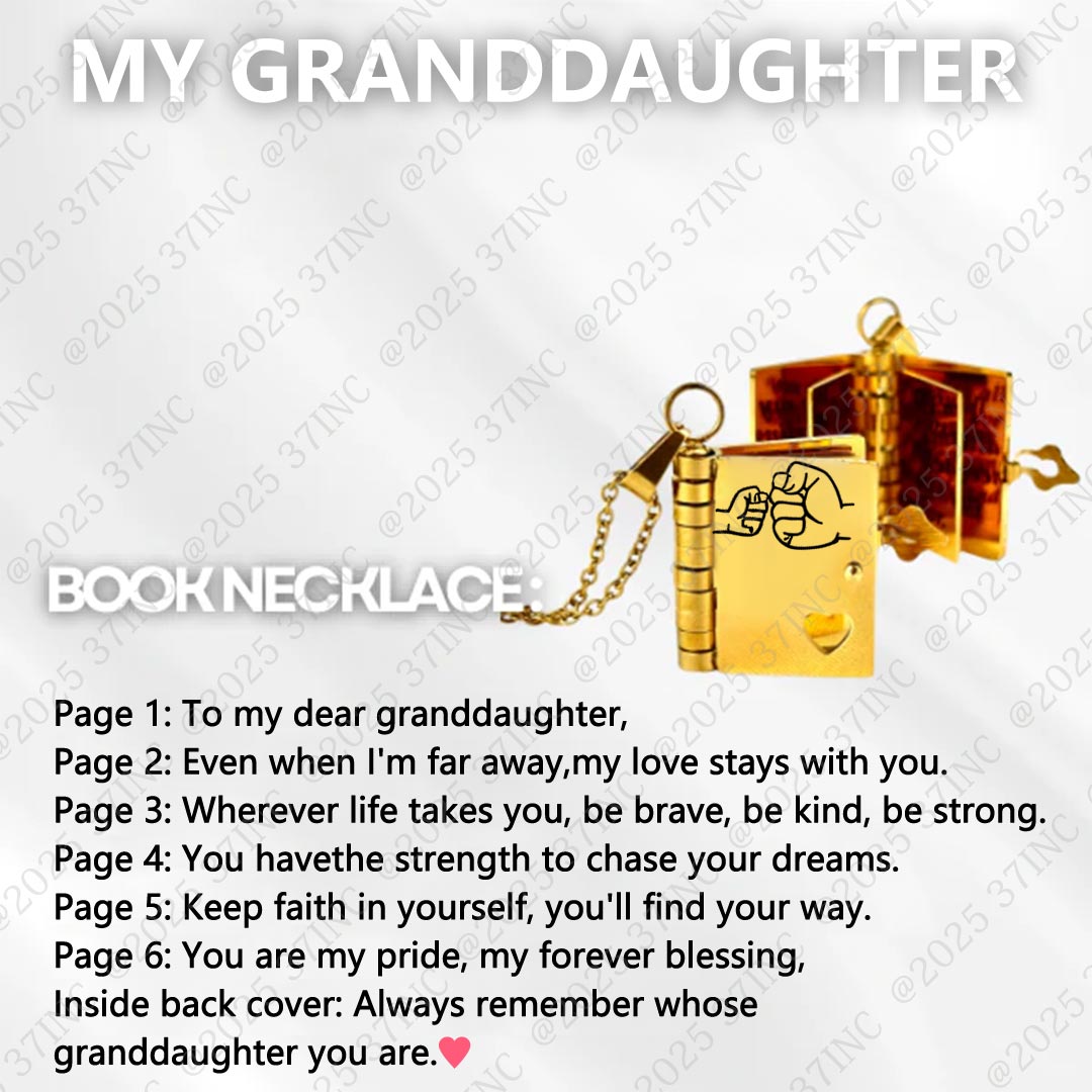 For Grandkids - My Love Stays With You Book Necklace