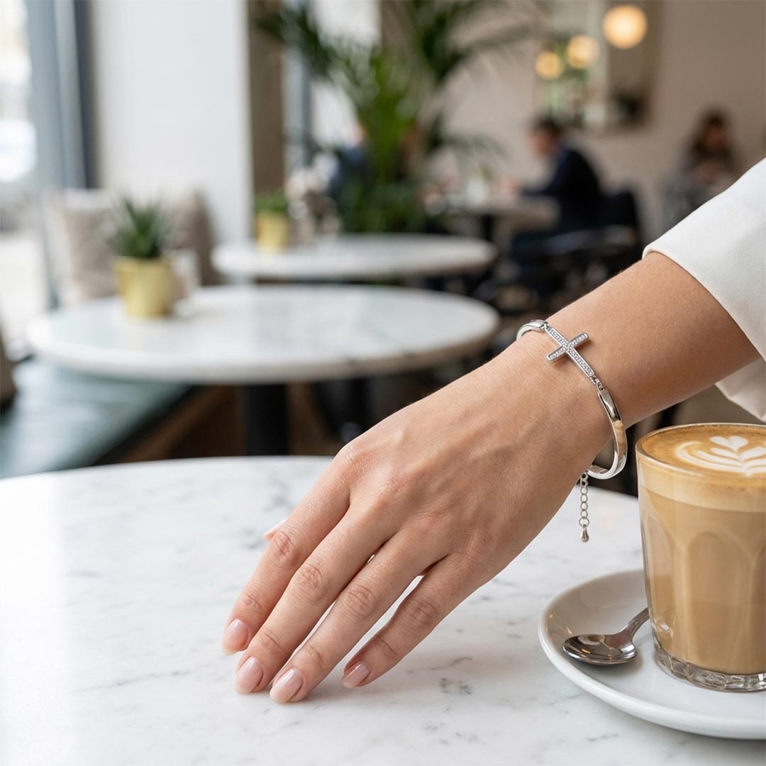 For Granddaughter - You Are GOD'S GIFT To Me Cross Bracelet