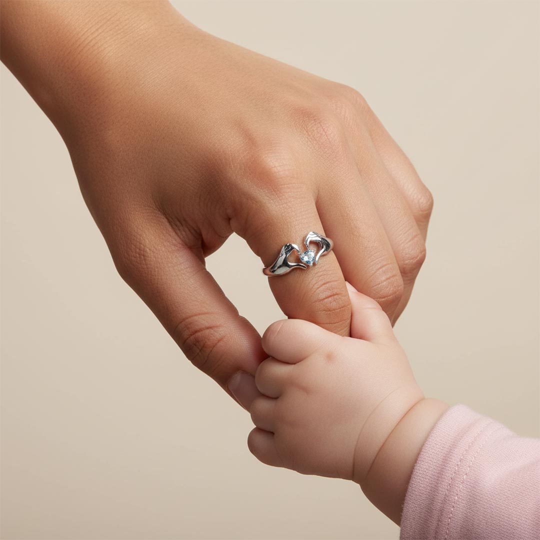 For Daughter - My Heart Is Always With You Custom Birthstone Ring