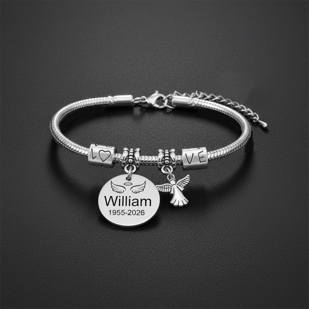 Personalized Angel Memorial Bracelet
