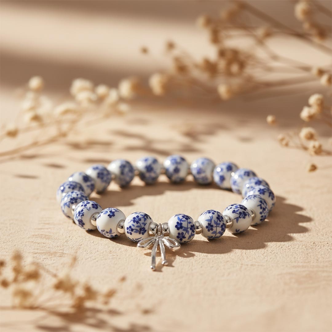 For Friends - Our Friendship Is A Knot Ceramic Bead Bracelet