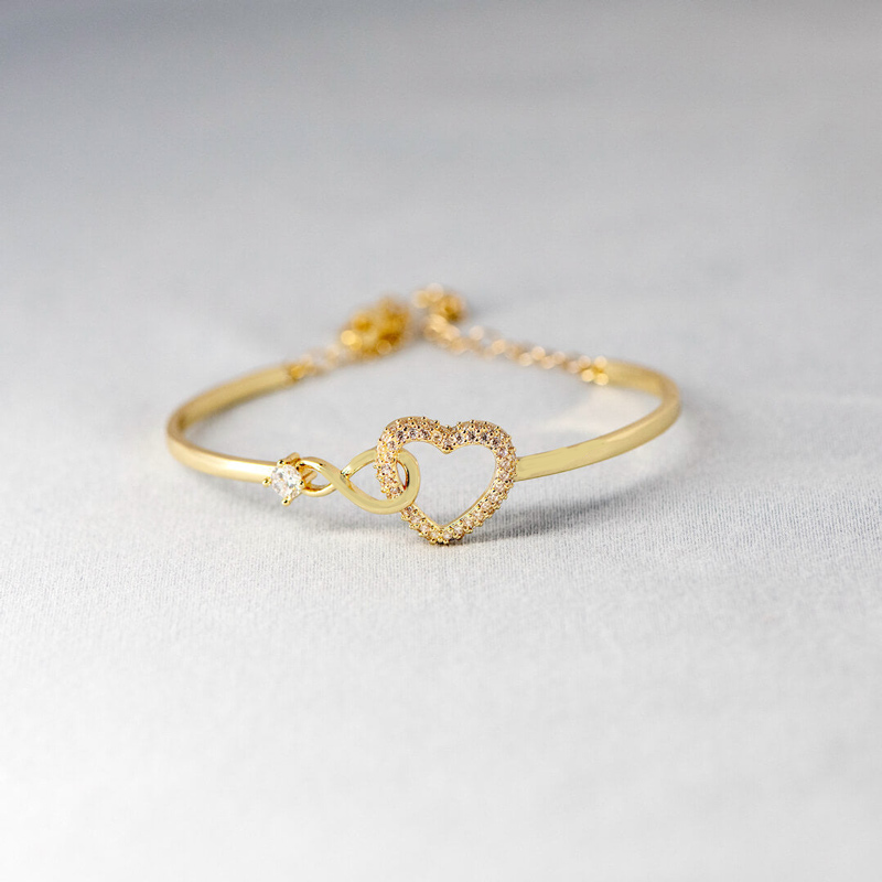 For Daughter - S925 Always Keep Me In Your Heart Infinite Heart Bracelet