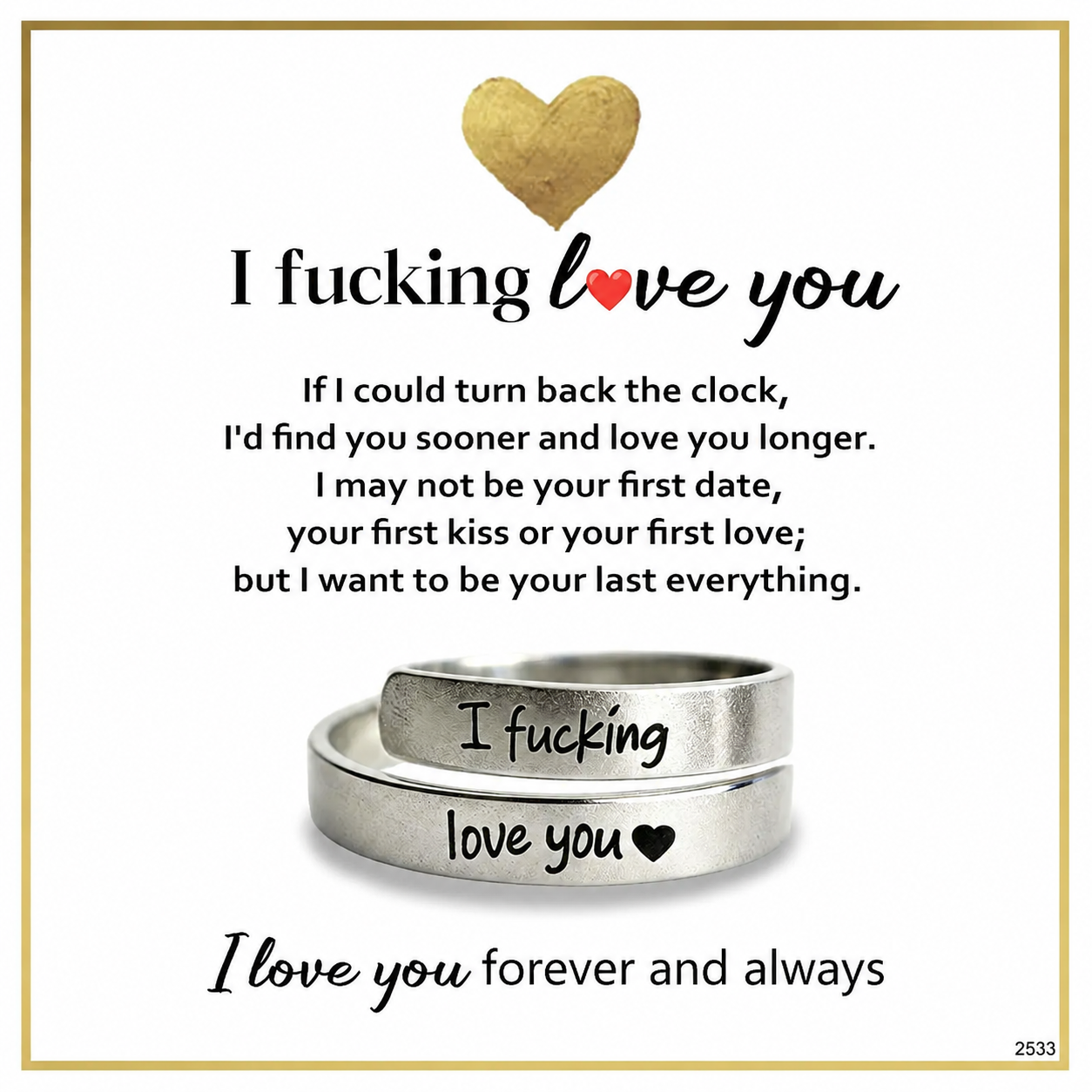 For Love - I Fucking Love You Ring