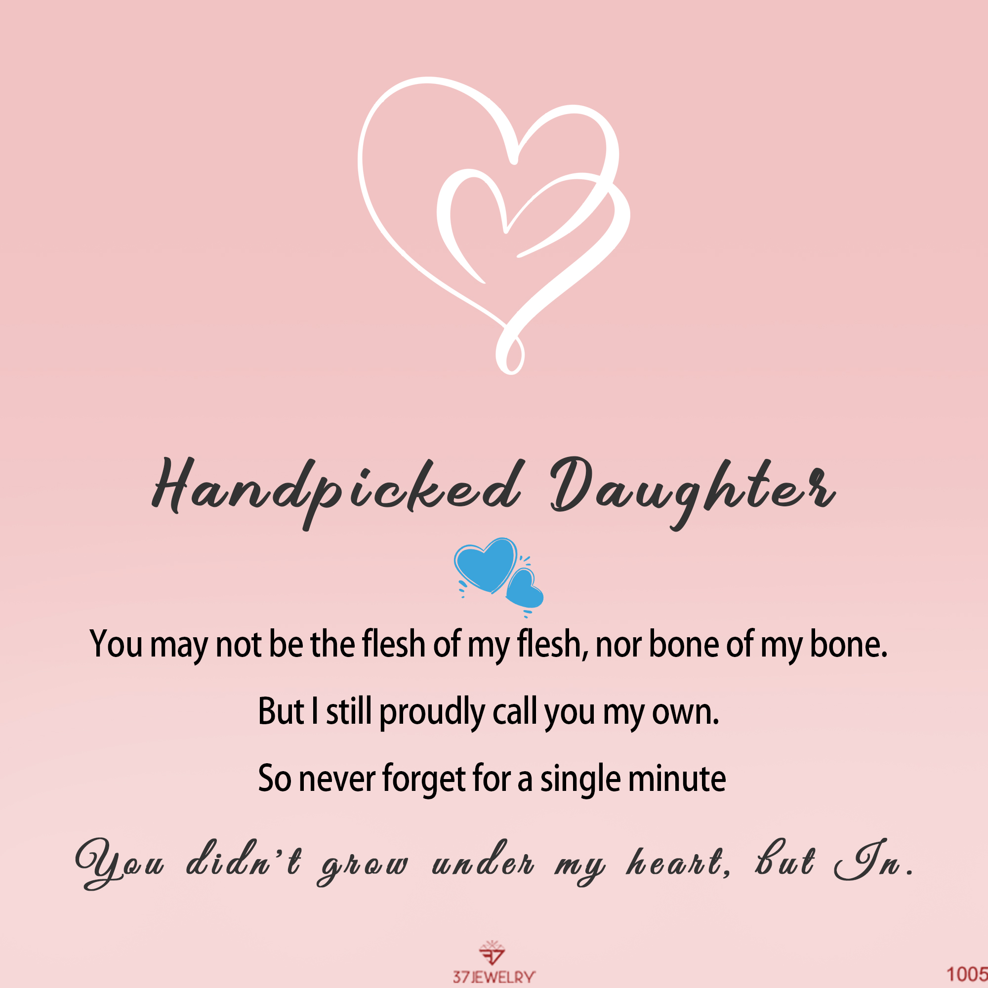 For Bonus Daughter - S925 You Didn't Grow Under My Heart But In Layered Heart Ring