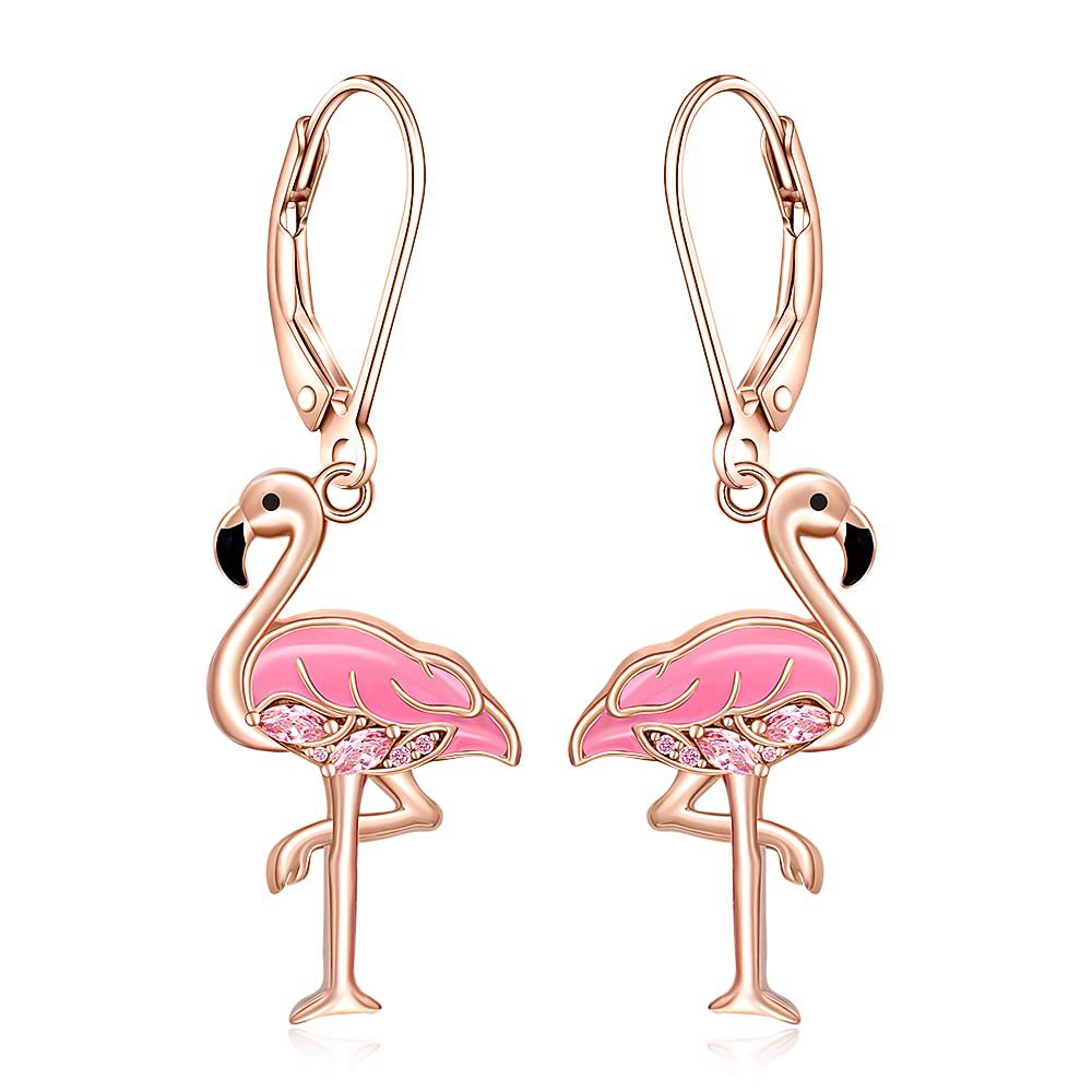 Flamingo Enamed Earrings