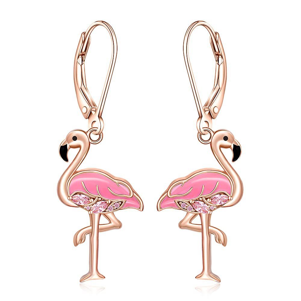 Flamingo Enamed Earrings