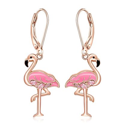 Flamingo Enamed Earrings